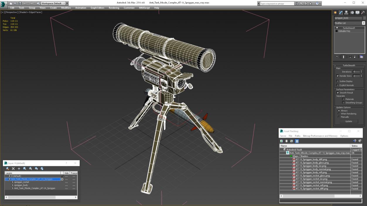 3D model Anti Tank Missile Complex AT-14 Spriggan