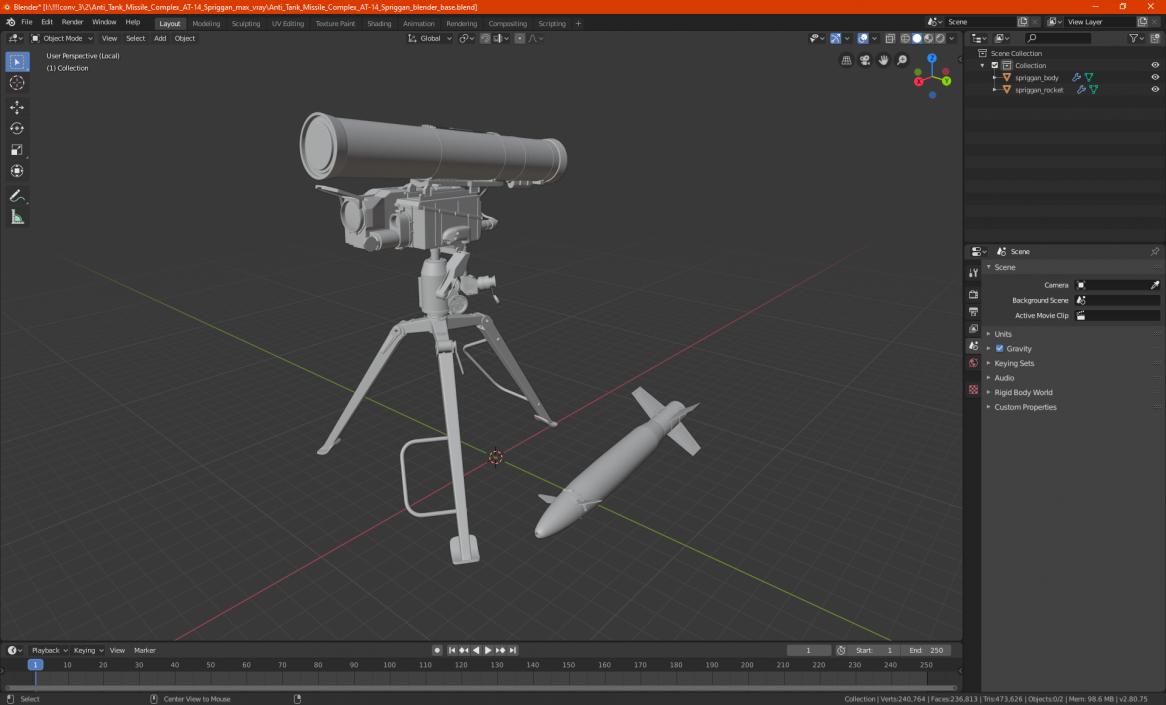 3D model Anti Tank Missile Complex AT-14 Spriggan