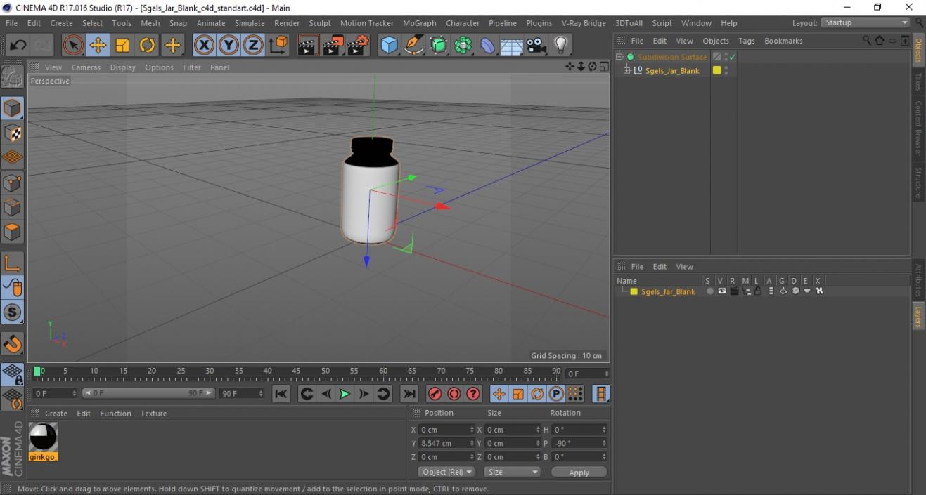 3D model Sgels Jar Blank