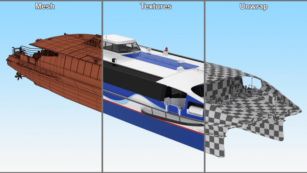 River Bus Boat 3D model