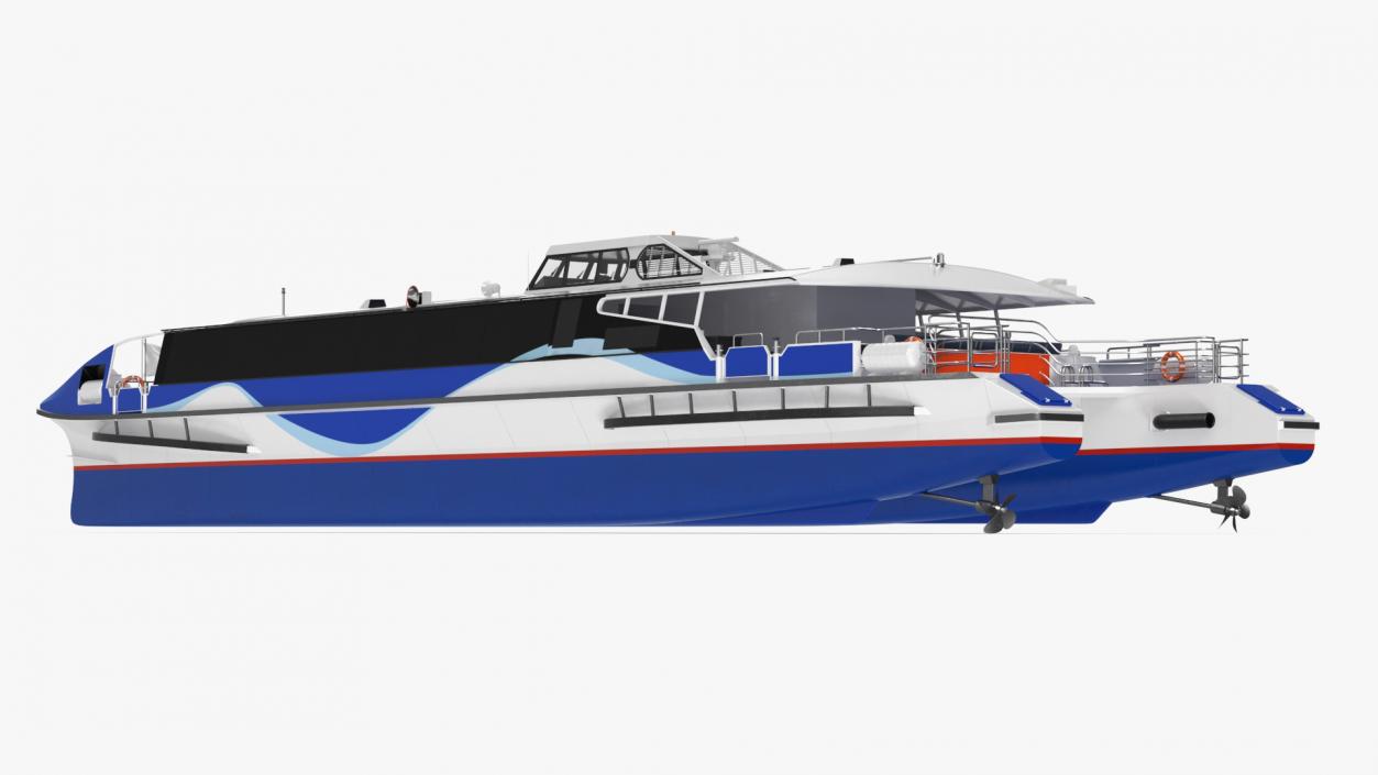 River Bus Boat 3D model