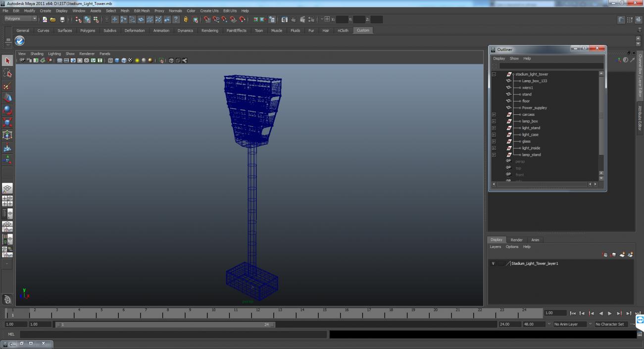 Stadium Light Tower 3D model