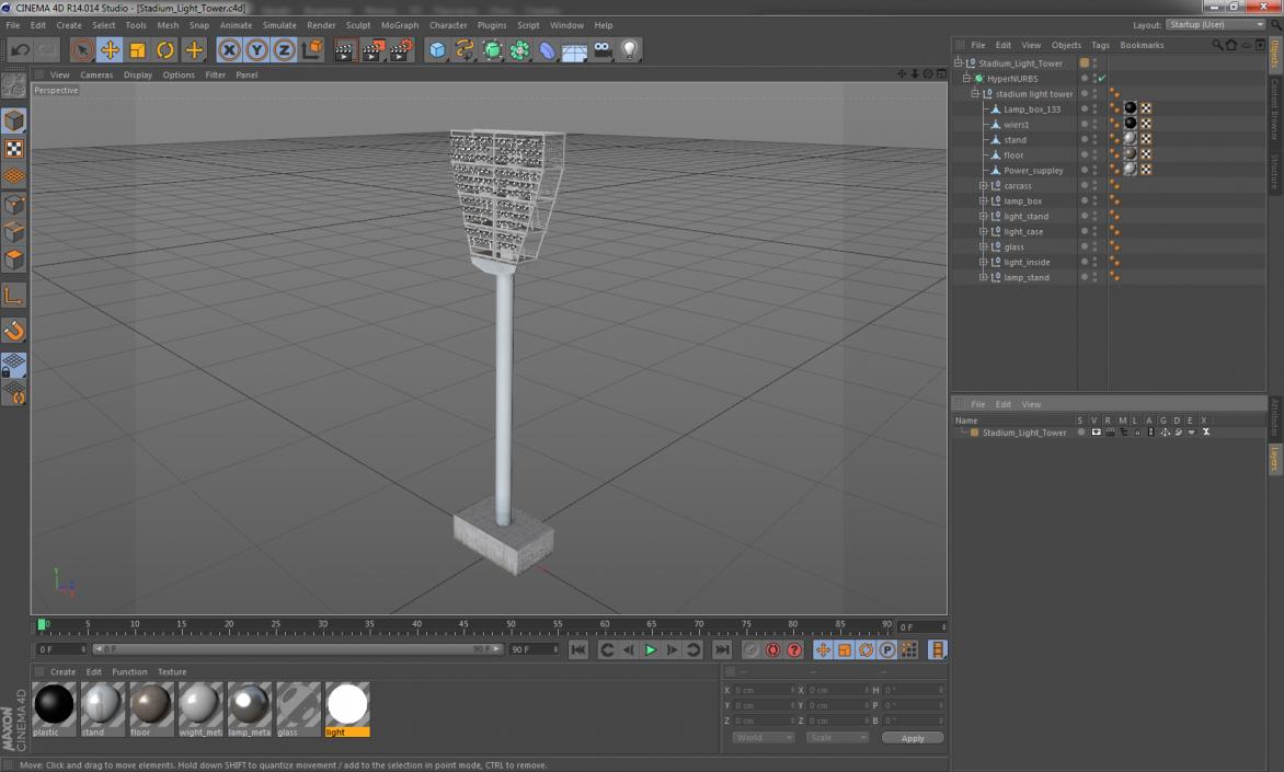 Stadium Light Tower 3D model