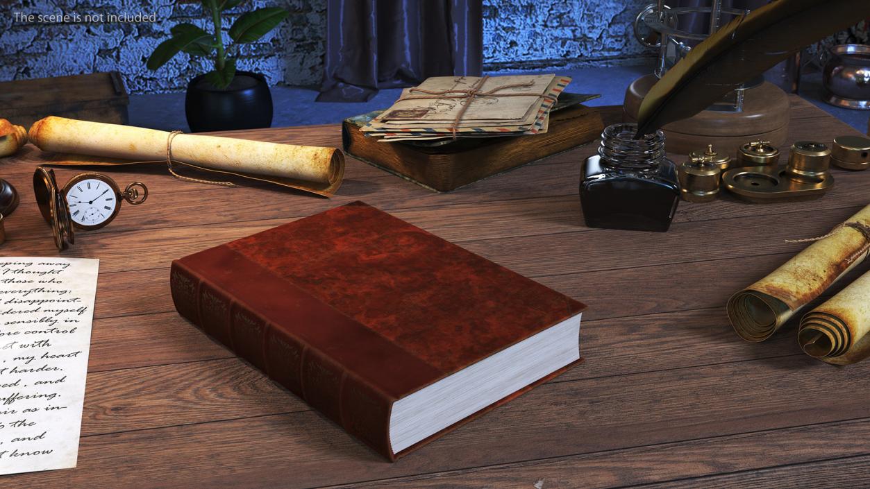 Classic Hardcover Book Red for 3D Print 3D model