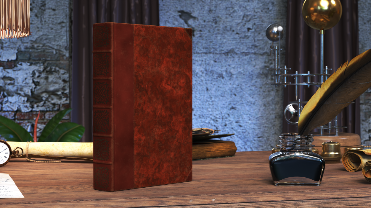 Classic Hardcover Book Red for 3D Print 3D model