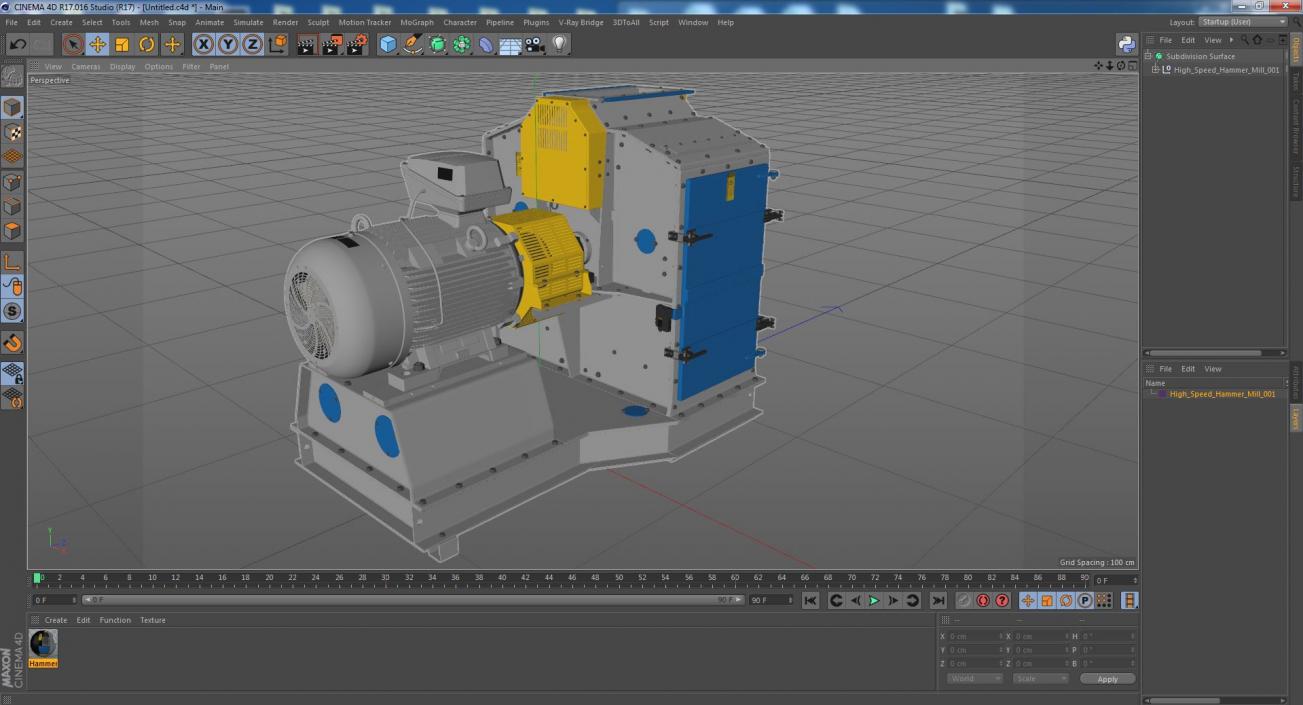 High Speed Hammer Mill 3D