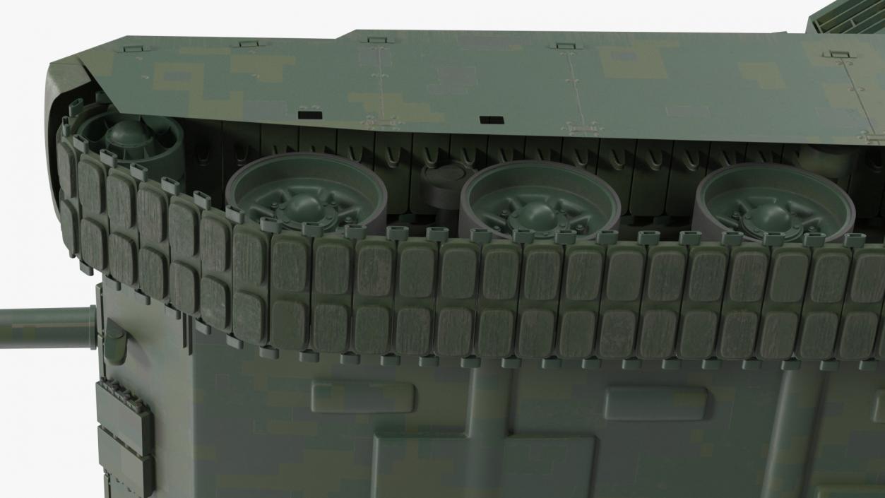 3D model Chinese Tank for Forest Battlefield