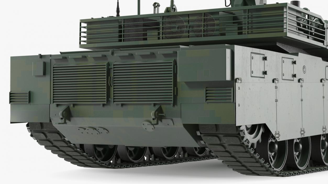 3D model Chinese Tank for Forest Battlefield