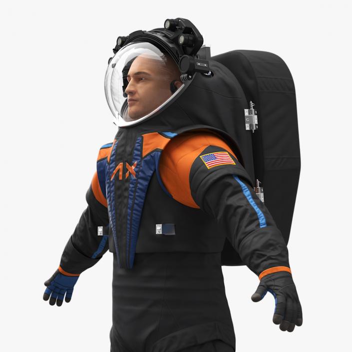 3D model Astronaut in NASA Axiom Spacesuit A pose