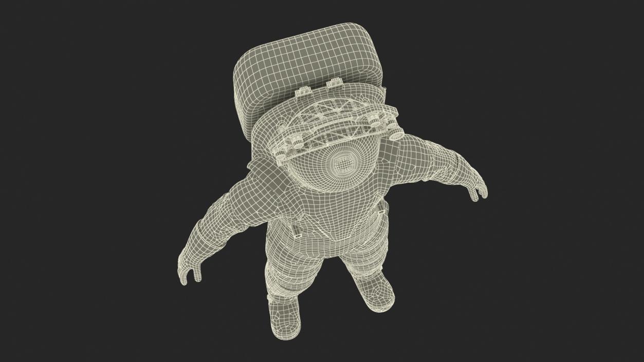 3D model Astronaut in NASA Axiom Spacesuit A pose