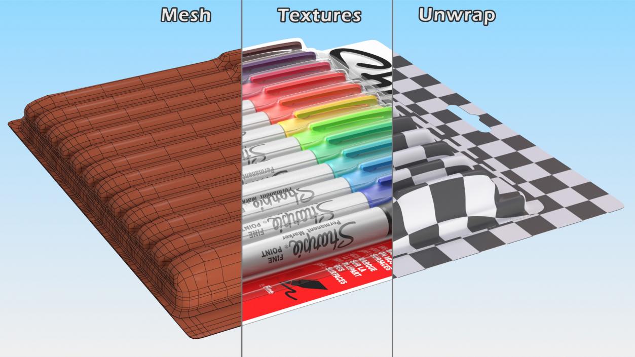 3D Permanent Markers with Package Collection