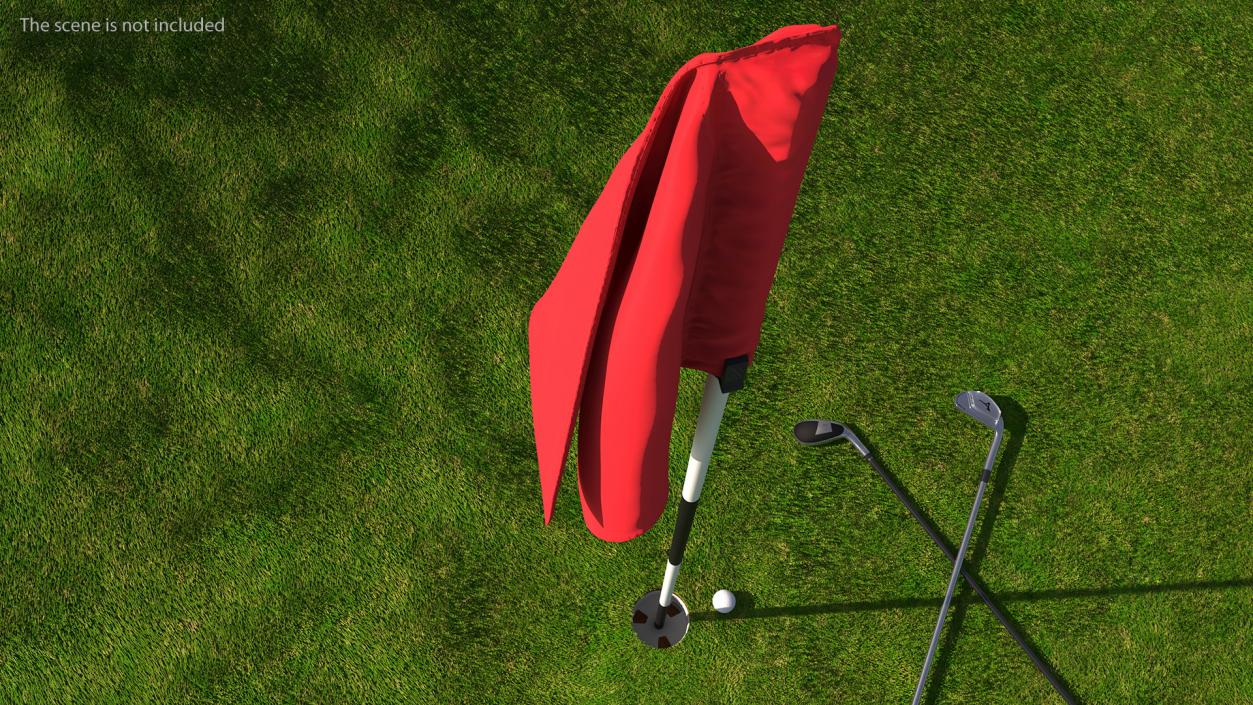 3D Golf Course Flag