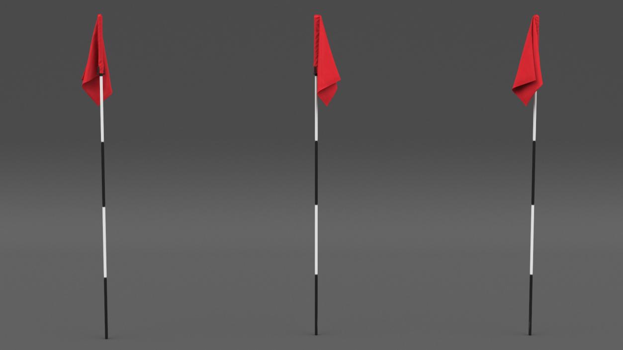 3D Golf Course Flag