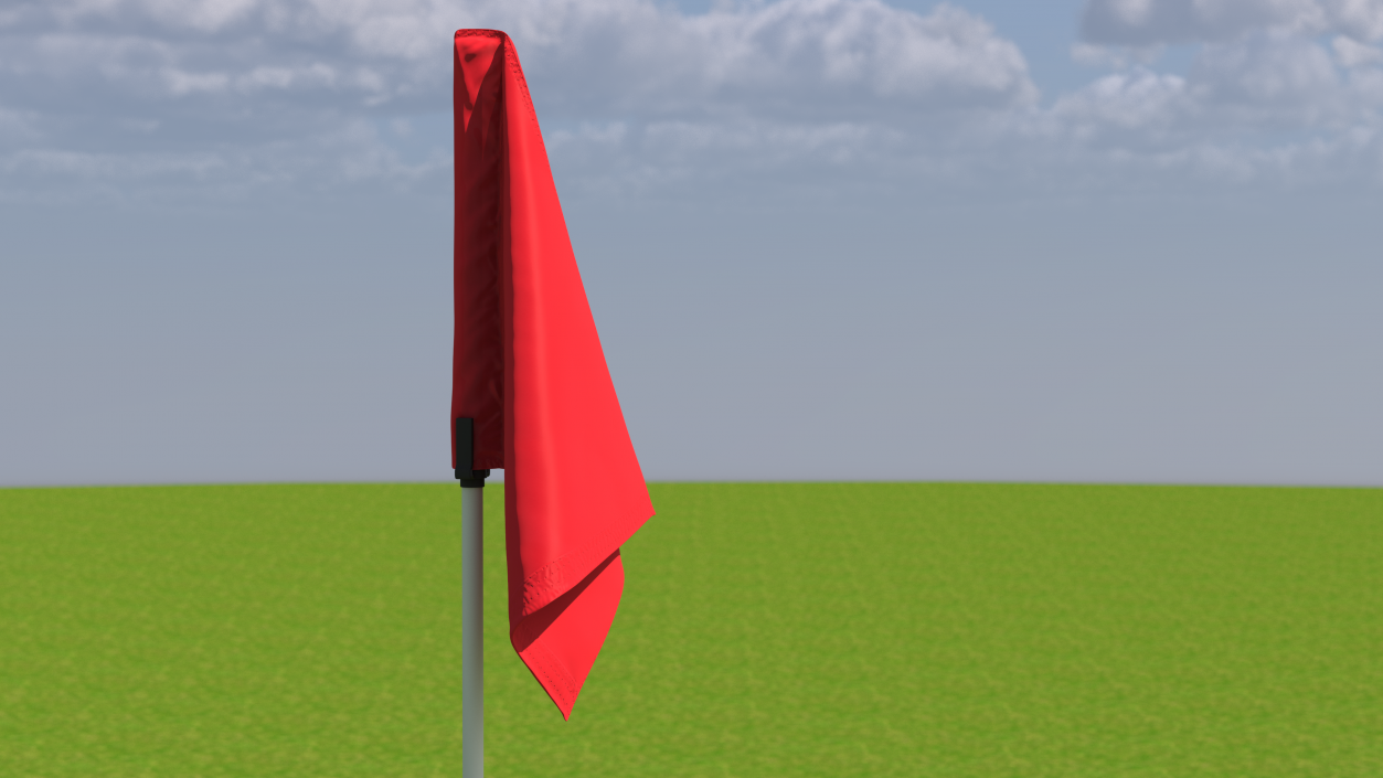 3D Golf Course Flag