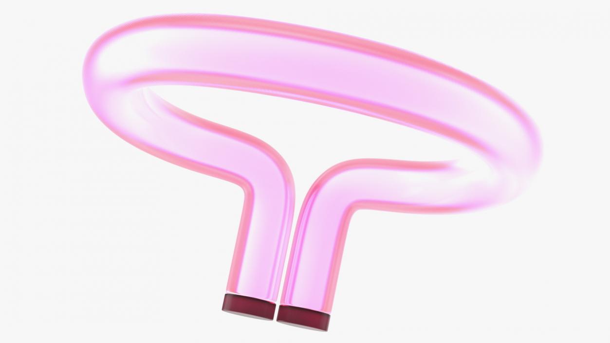 3D Glowing Neon Tube Light Digit 0