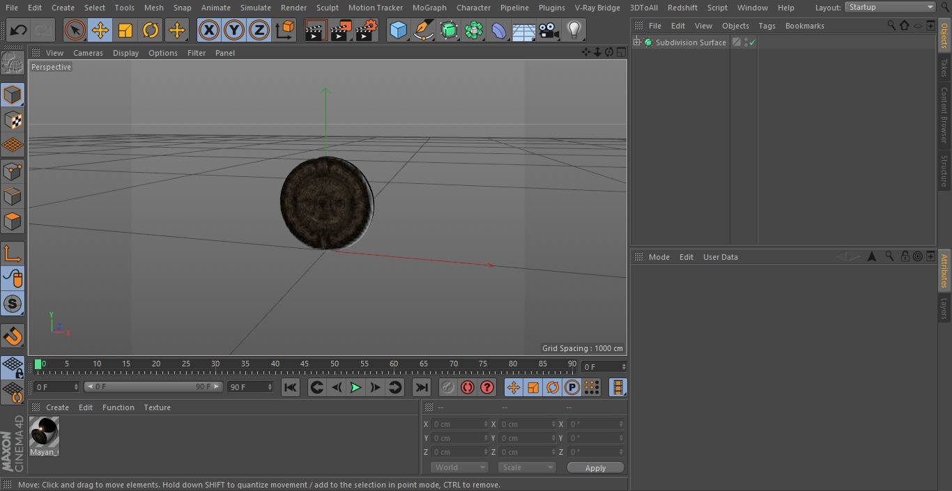 3D model Maya Calendar Bronze