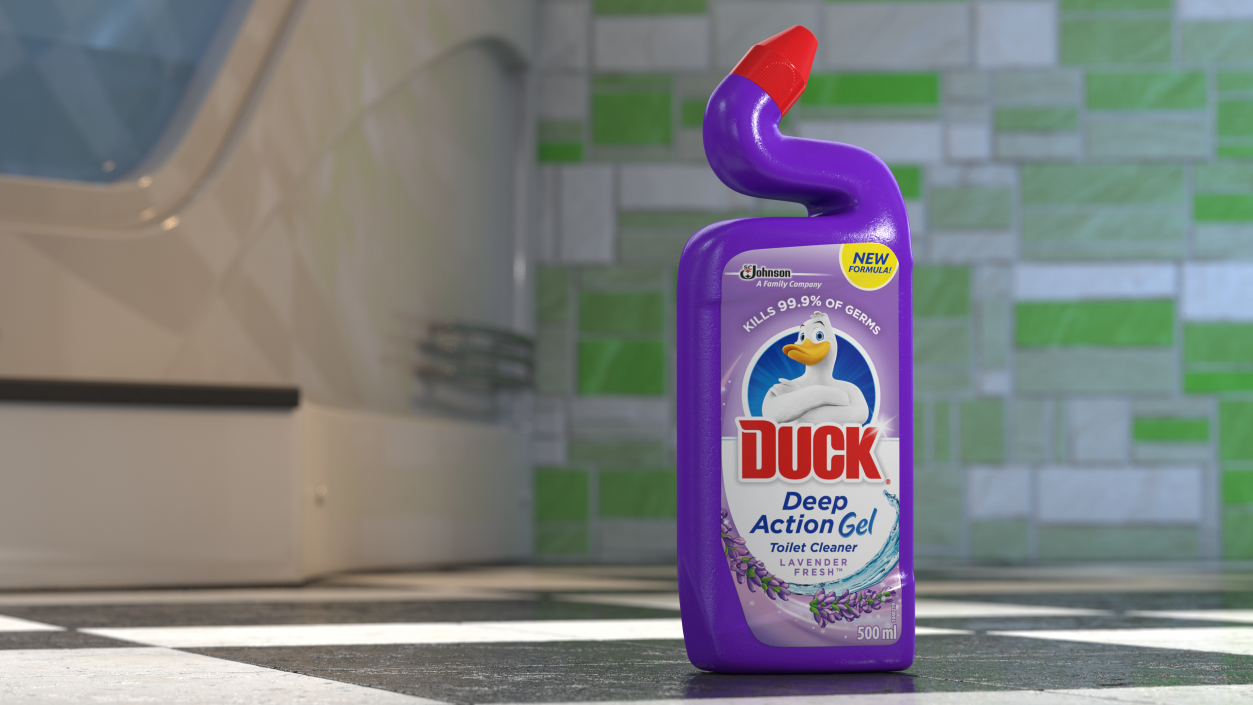 3D model Toilet Duck Toilet Cleaner Gel Lavender Fresh