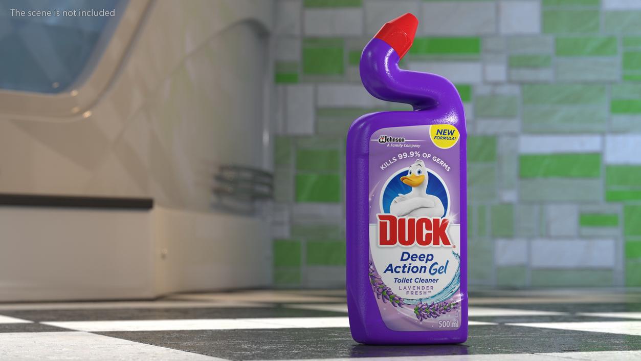 3D model Toilet Duck Toilet Cleaner Gel Lavender Fresh