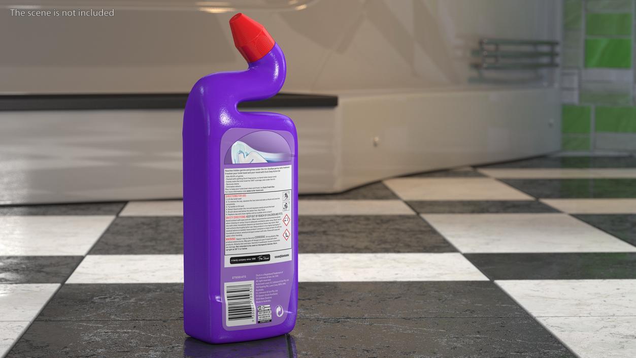 3D model Toilet Duck Toilet Cleaner Gel Lavender Fresh