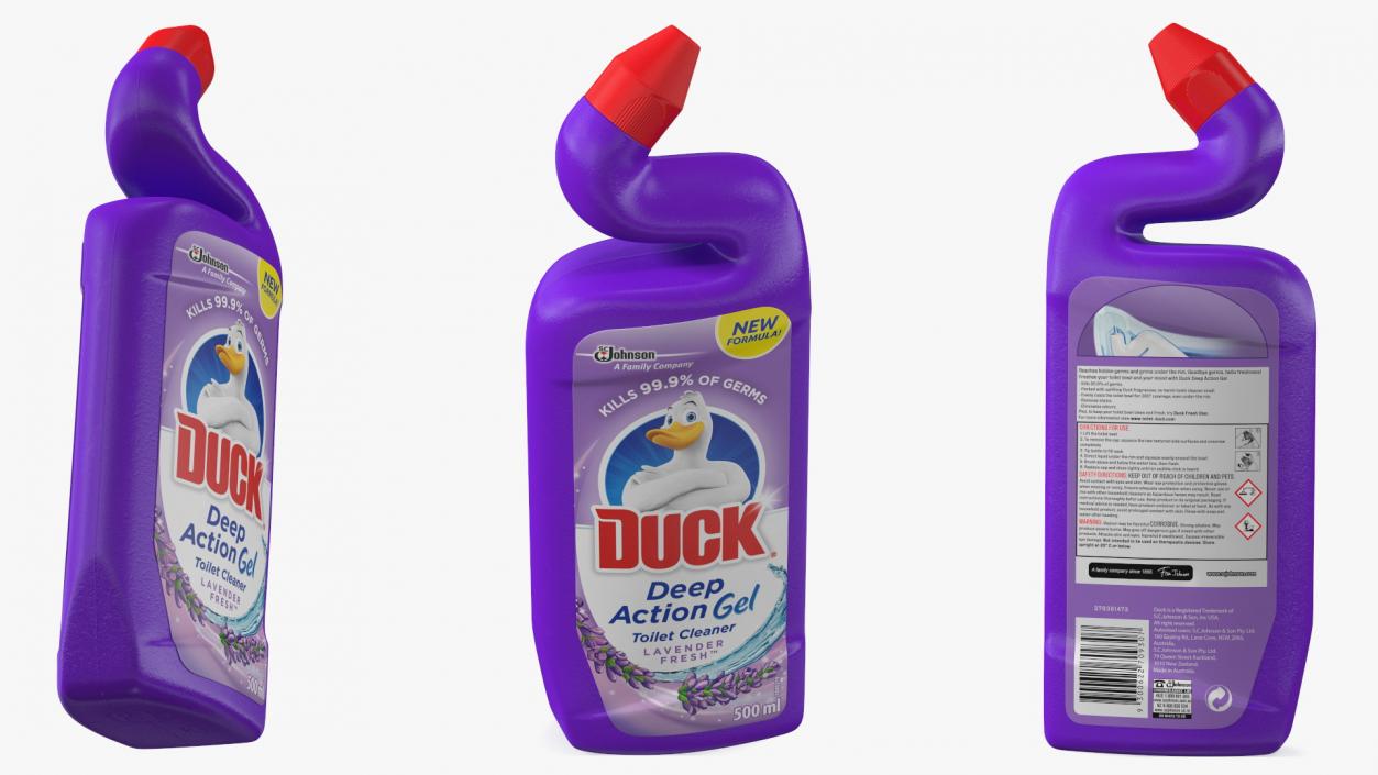 3D model Toilet Duck Toilet Cleaner Gel Lavender Fresh