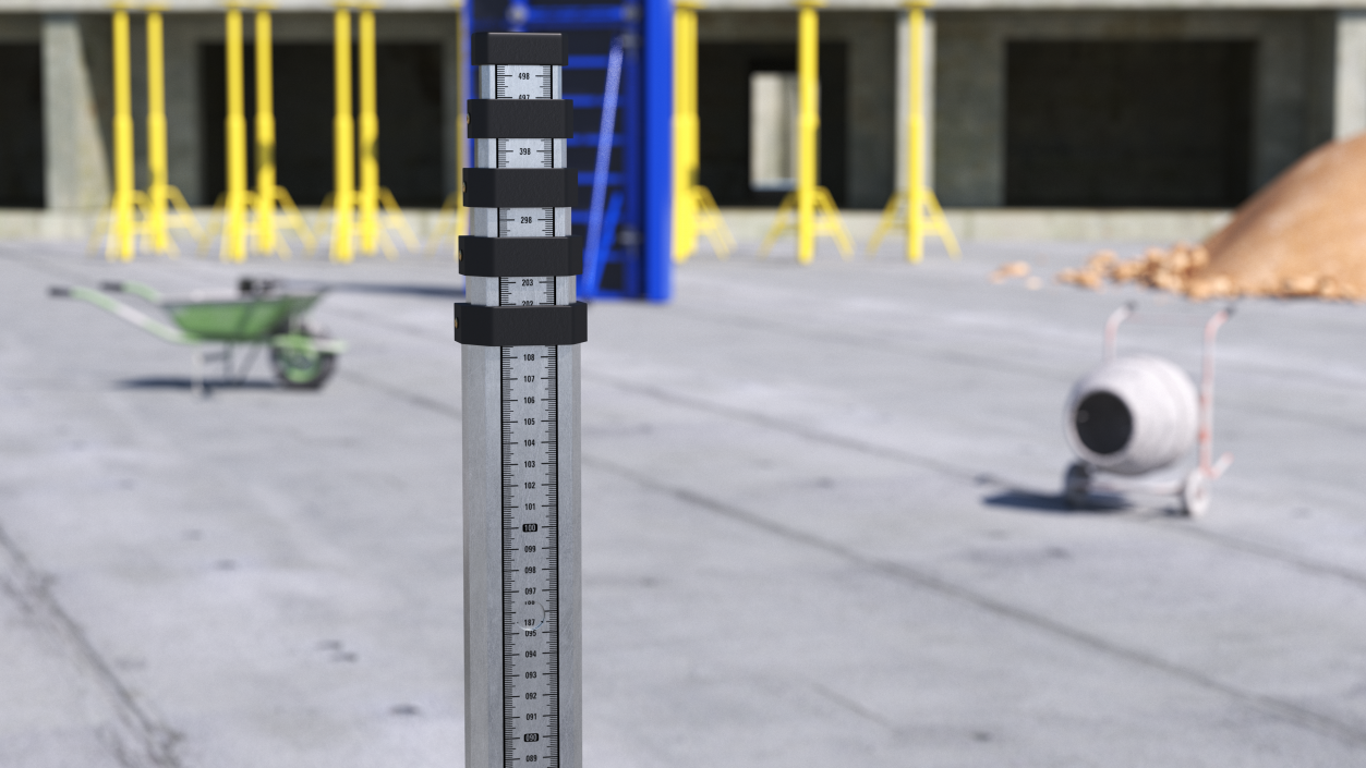 3D model Levelling Telescopic Rail