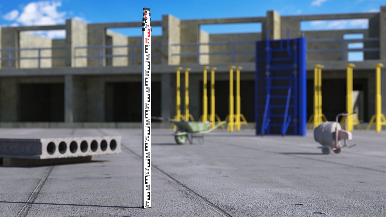 3D model Levelling Telescopic Rail