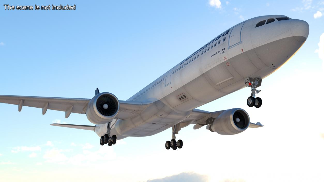 3D model Lufthansa Airbus A330-300