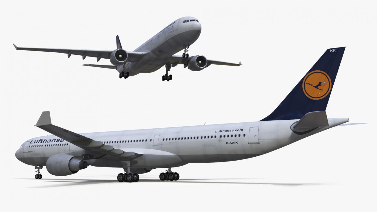 3D model Lufthansa Airbus A330-300