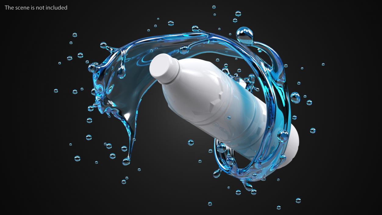 Blue Water Splash Spiral 3D model