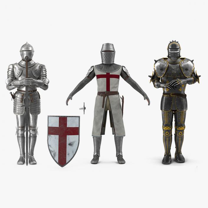 3D Medieval Knight Plates Armor Collection 2