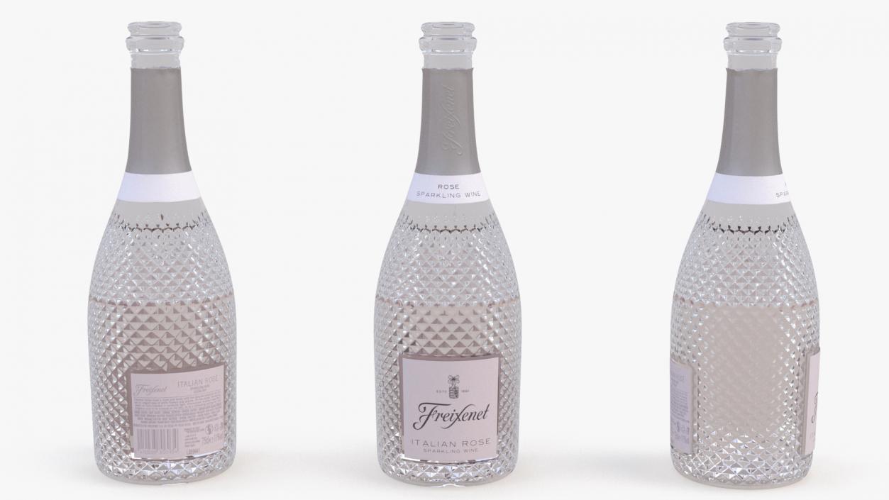 Opened Freixenet Italian Sparkling Wine Rose 3D model