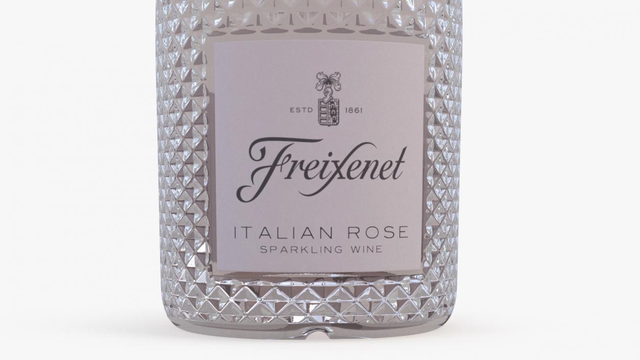 Opened Freixenet Italian Sparkling Wine Rose 3D model