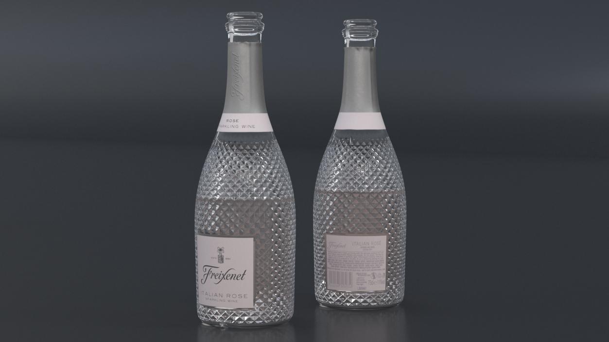 Opened Freixenet Italian Sparkling Wine Rose 3D model