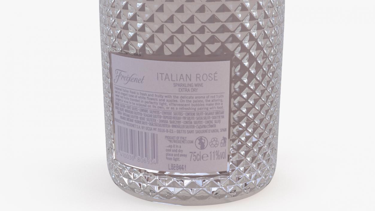 Opened Freixenet Italian Sparkling Wine Rose 3D model