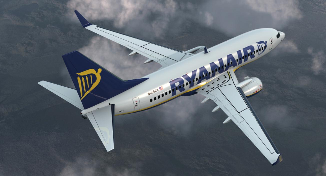 3D Boeing 737-700 with Interior Ryanair