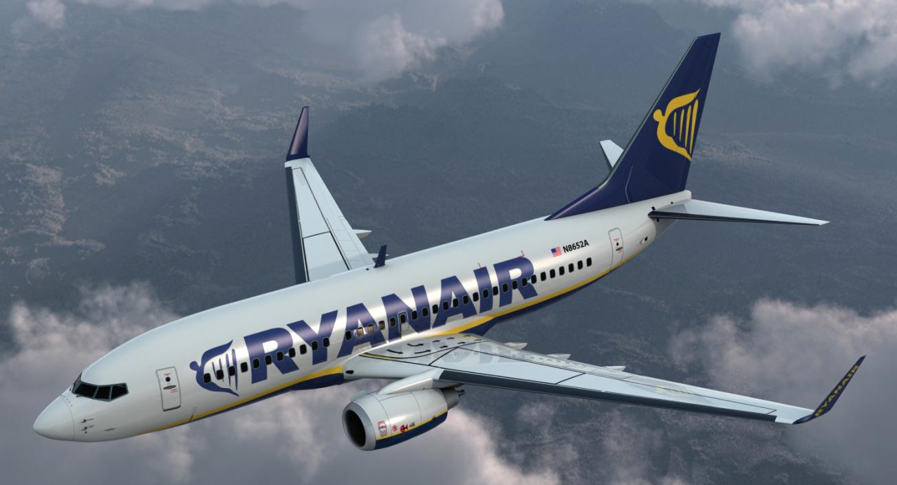 3D Boeing 737-700 with Interior Ryanair