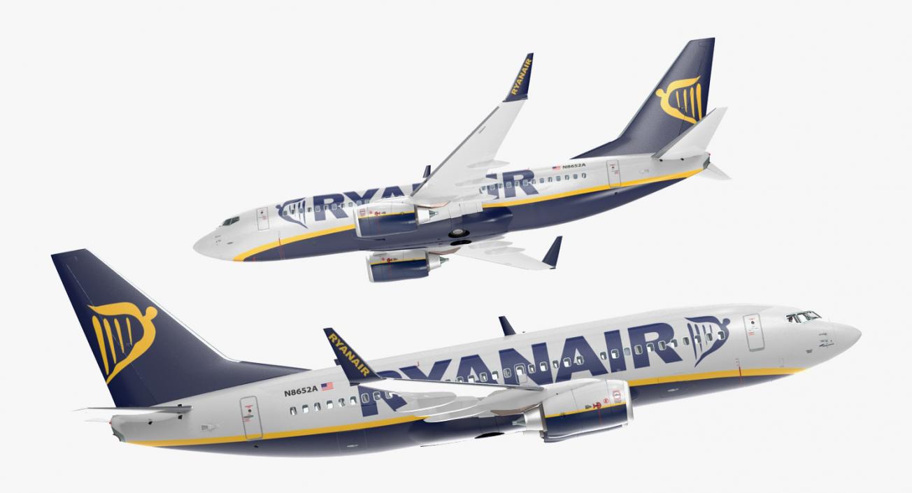 3D Boeing 737-700 with Interior Ryanair