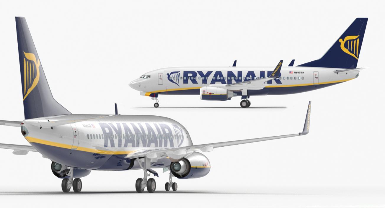 3D Boeing 737-700 with Interior Ryanair