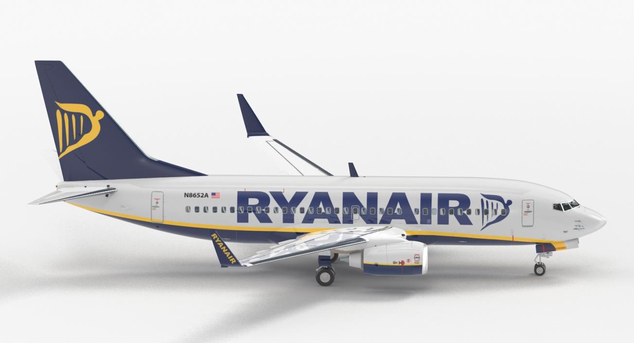 3D Boeing 737-700 with Interior Ryanair