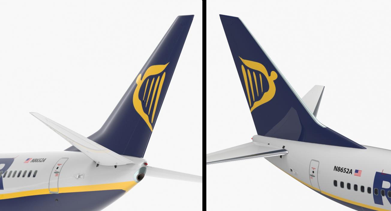 3D Boeing 737-700 with Interior Ryanair