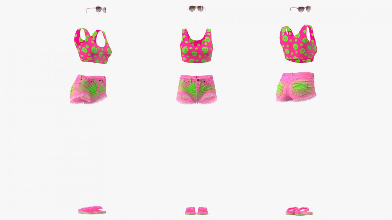 Beach Outfits Set 3D