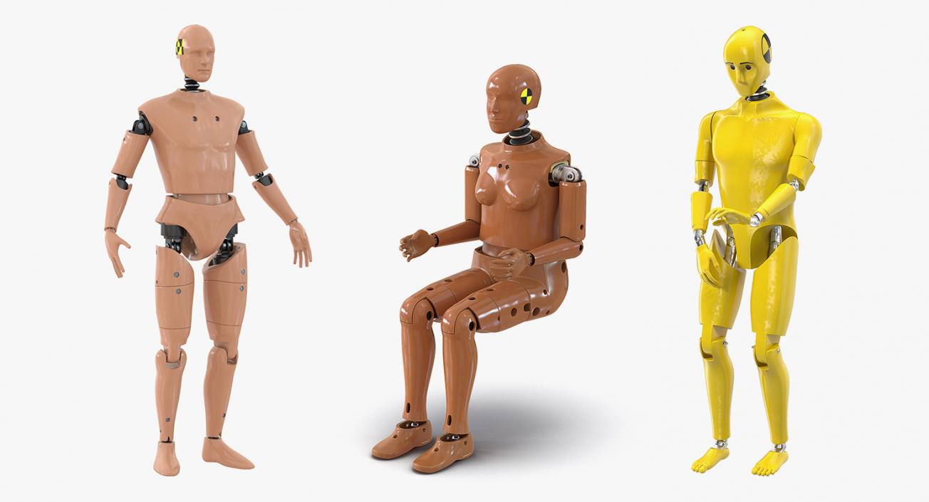 3D Rigged Crash Test Dummies 3D Models Collection 2 model