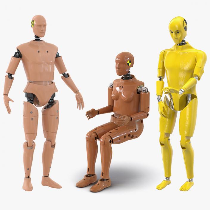 3D Rigged Crash Test Dummies 3D Models Collection 2 model