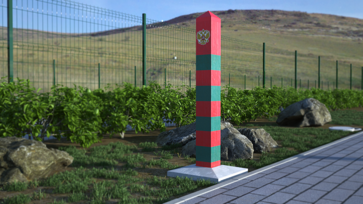 3D Border Post of Russia