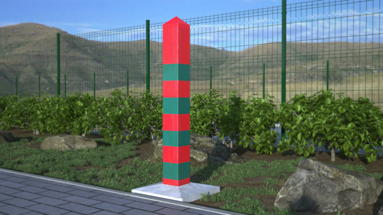 3D Border Post of Russia