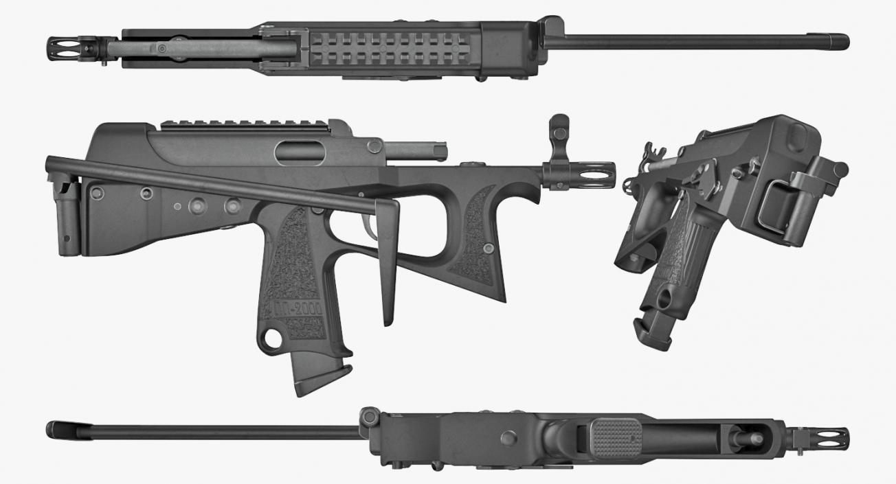 3D Machine Pistol PP-2000 SMG