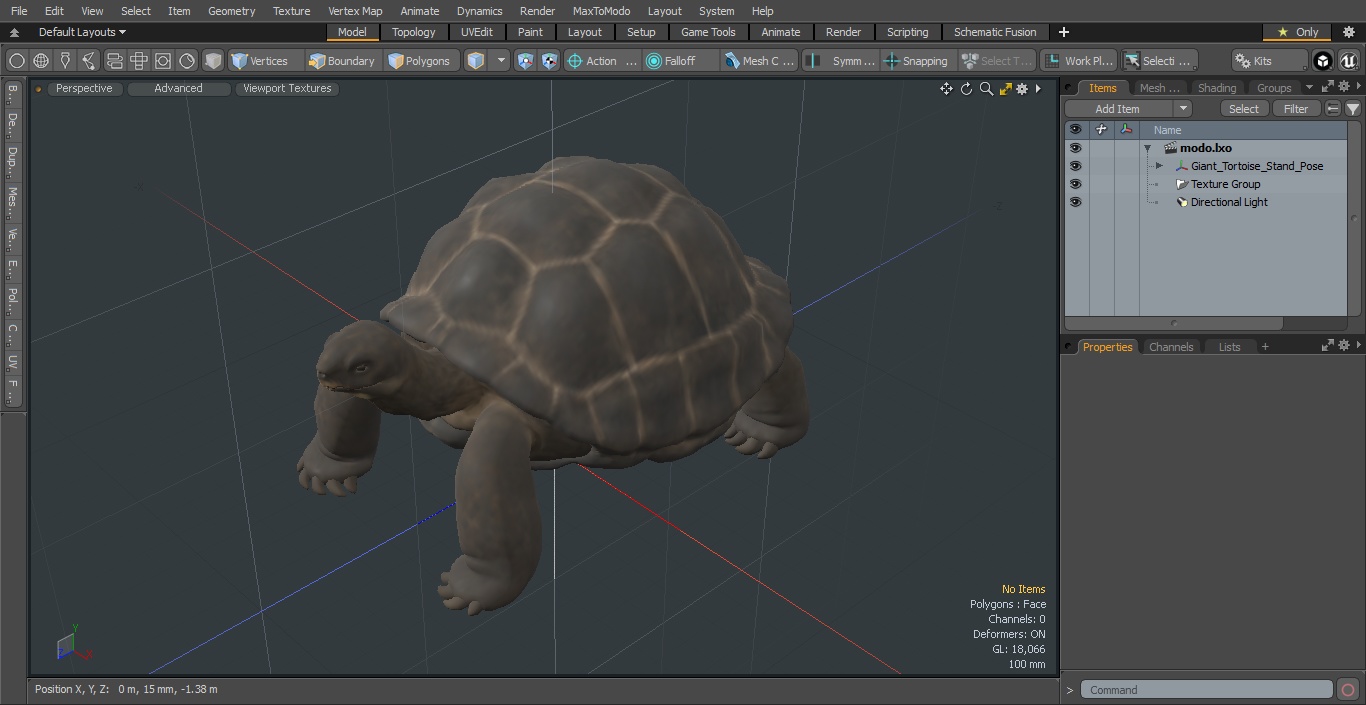 3D model Giant Tortoise Stand Pose