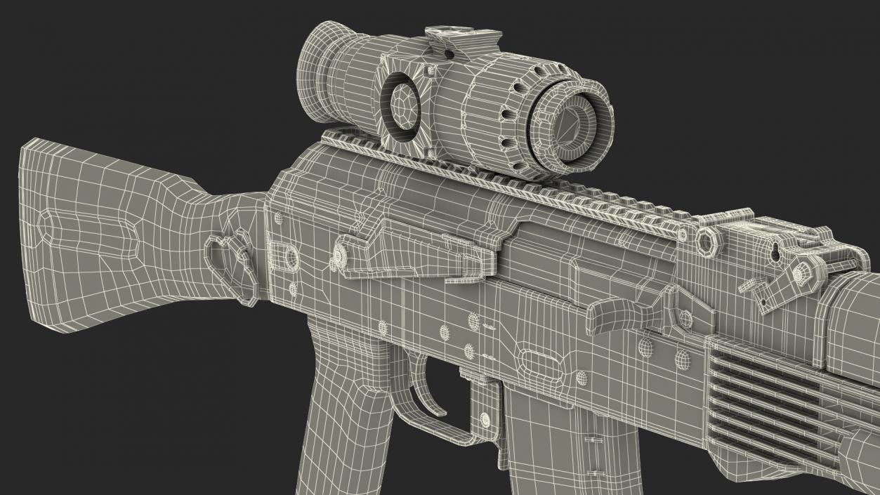 AK104 with Thermal Scope Trijicon IR Patrol M300W 3D model