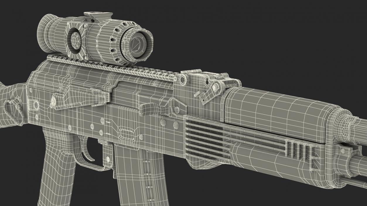 AK104 with Thermal Scope Trijicon IR Patrol M300W 3D model