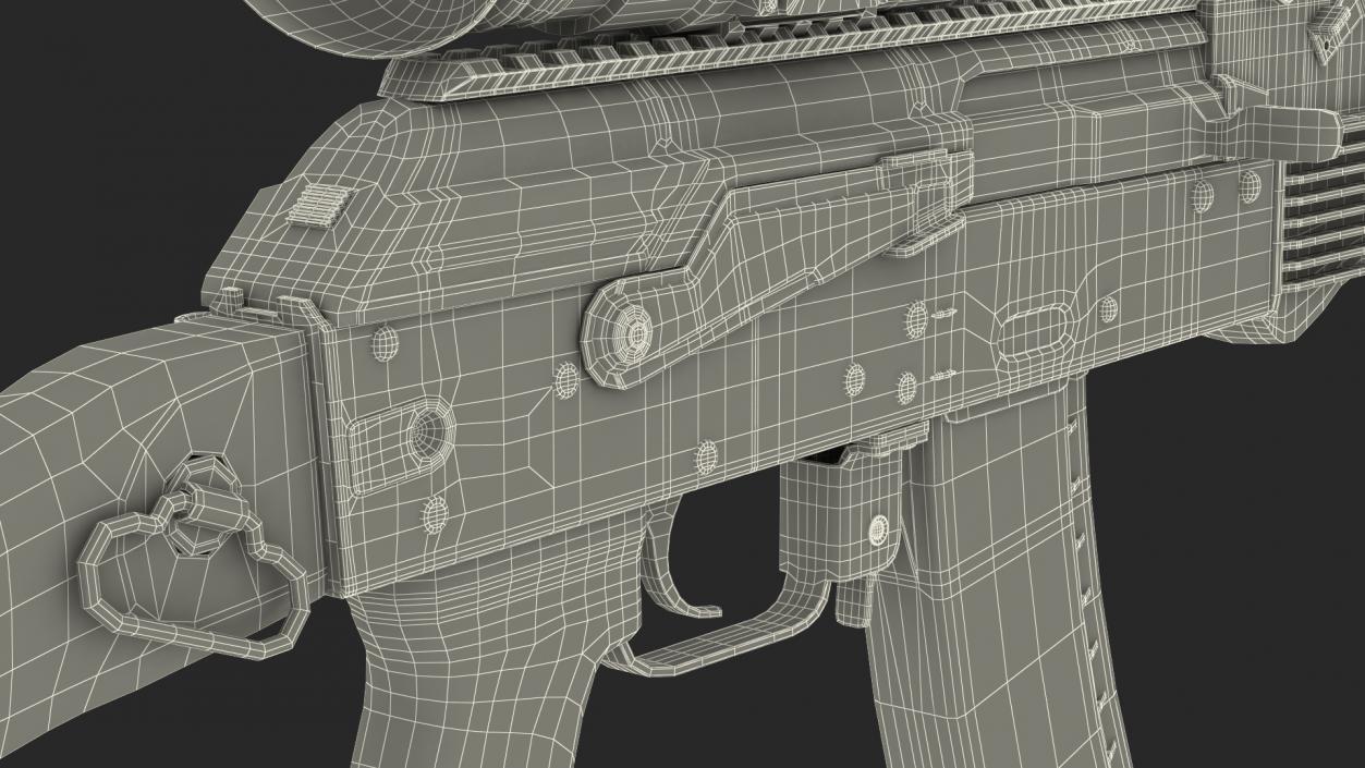 AK104 with Thermal Scope Trijicon IR Patrol M300W 3D model